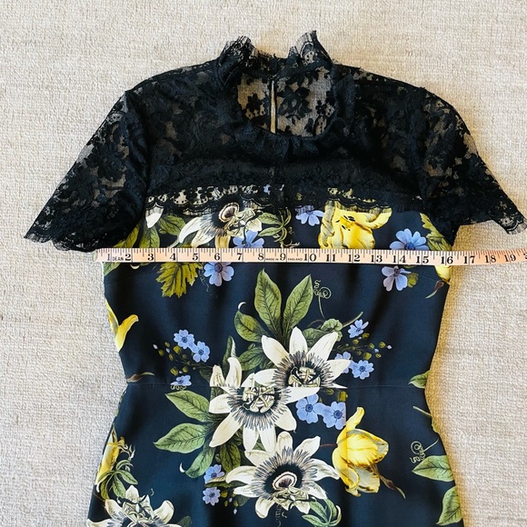 🔥 HP 🔥 Erdem Keni Floral Lace And Cady Dress - Picture 9 of 14